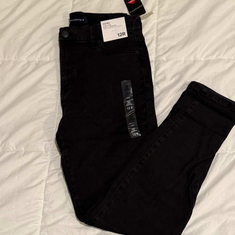 Aeropostale Women's Dark Black Jeans
